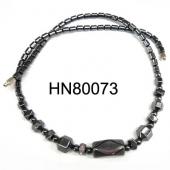 Large Faceted Hematite Beads Stone Necklace 18" Hematite Necklace